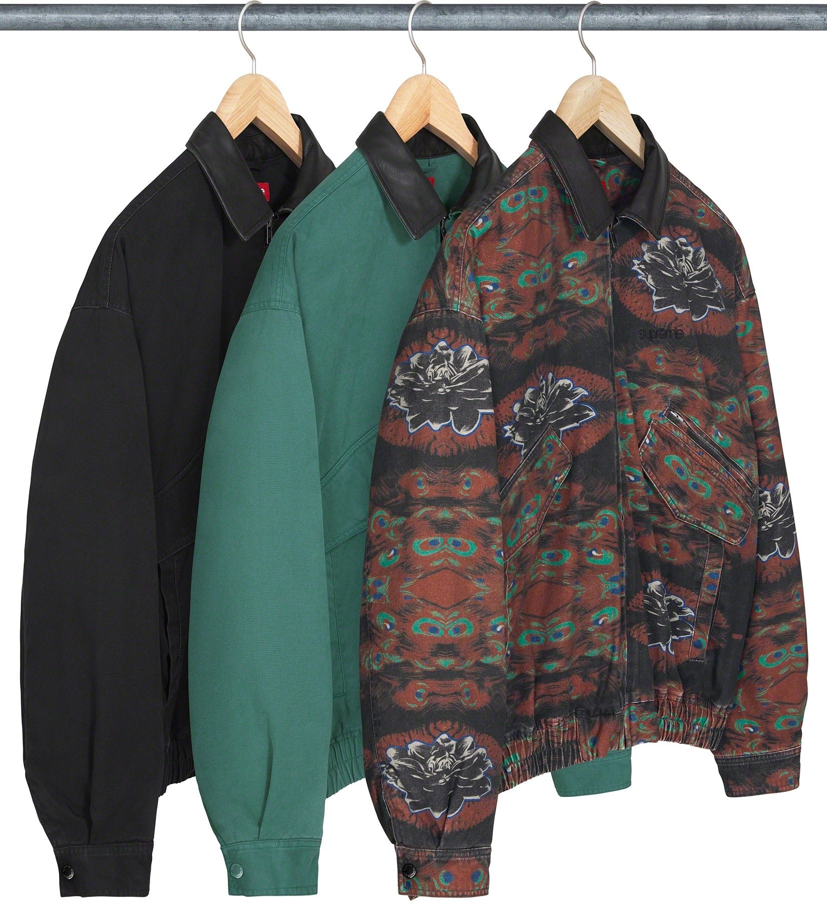 Leather Collar Utility Jacket